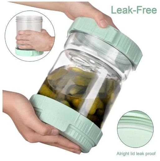 Glass Kimchi Jar Food Bottle Storage Kitchen Organizer