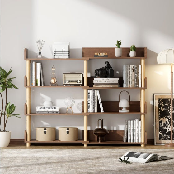 4 Tiers Of Retractable And Rotatable Bookshelves