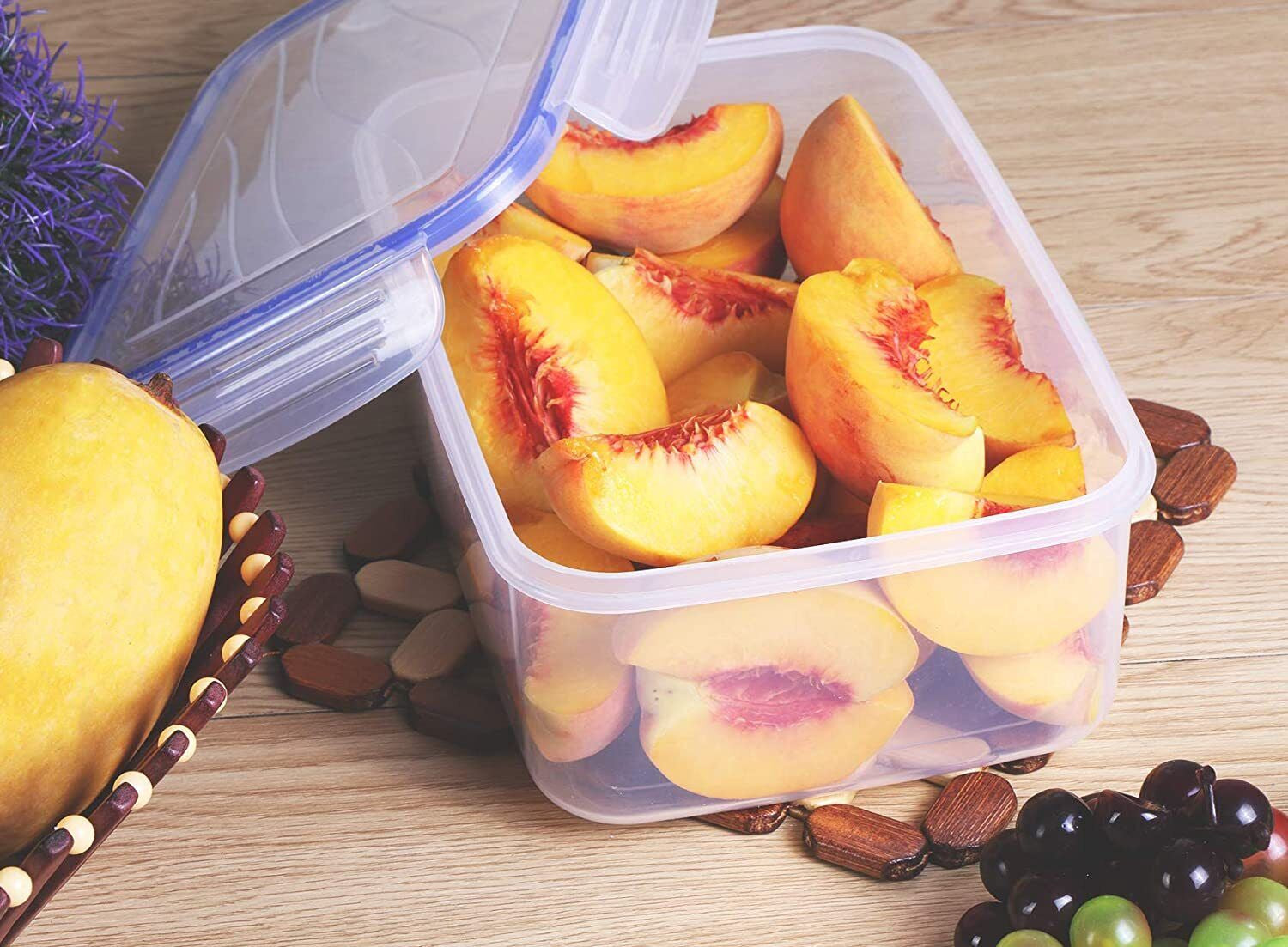 Utopia Kitchen Plastic Food Containers with Storage Lids Meal Prep Airtight