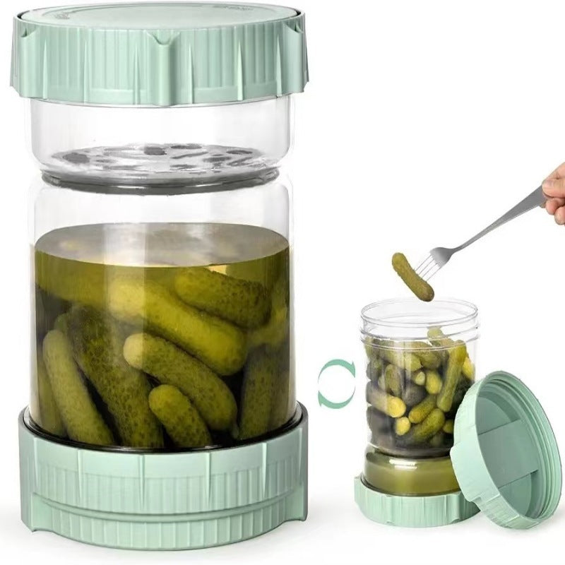 Glass Kimchi Jar Food Bottle Storage Kitchen Organizer