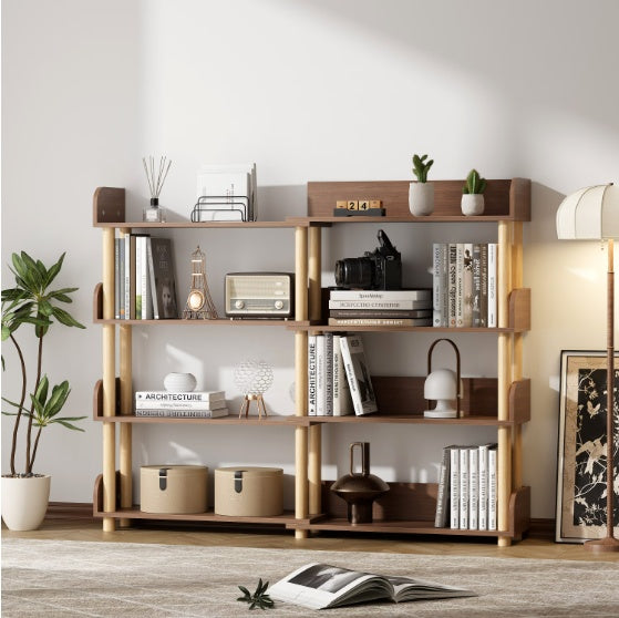 4 Tiers Of Retractable And Rotatable Bookshelves